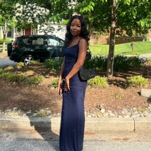 Windsor “Camilla” Navy Blue Gown